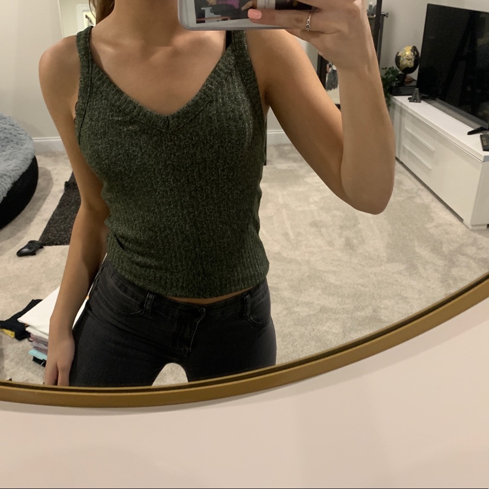 American eagle dark green tank top